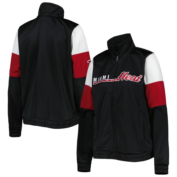 womens-g-iii-4her-by-carl-banks-black-miami-heat-change-up-full-zip-track-jacket/