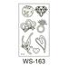 New Luminous Waterproof Temporary Body Tattoos fluorescent notes Flowers Stars WS-163