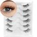 Half Lashes Mink False eyelashes Natural Lashes 6 Pairs Accent Fake Lashes Wispy Light Volume Reusable Lashes Pack 2P