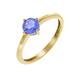 V Ring 375/- Gold Tansanit Blau Glänzend 0,82Ct. (Größe: 058 (18,5))