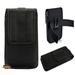 For Nokia G300 /Nokia X100 /Nokia XR20 Rugged Canvas Cellphone Belt Clip Cover Holster Pouch Holder with Belt Loops Universal Vertical Carrying Case - Black