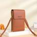 Cell Phone Bag PU Leather Crossbody Cellphone Purse for Women Touch Screen Cell Phone Pouch Holder Shoulder Bag RFID Blocking Wallet Handbag with Shoulder Strap