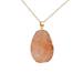 Kayannuo Back to School Clearance Natural Crystal Pendant Necklace Multicolor Crystal Irregular Rough Stone Gold Edge Necklace Sweater Chain Natural Healing Rough Stone Pendant Necklace