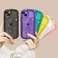 Cute Transparent Round Oval Phone Case For iPhone 13 12 11 Pro Max XR XS X 8 7 Plus SE 2022 Mini Soft Silicone Shockproof Cover
