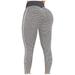 Cargo Pants Women Faux Leggings for Women Women Scrunch Butt Lifting Workout Leggings Textured High Waist Cellulite Compression Yoga Pants Tights Womens Pants Clearance Gray 2XL