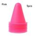 5/10Pcs High quality Sports Roller Skating Tool Roadblock Accessories Marking Cup Football Soccer Rollers Training Equipment Skate Marker Cones PINK 5PCS