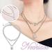 Kayannuo Christmas Clearance Jewelry Fashion S^imple Multi-layer Key And Lock Pendant Necklace Personalized Street Shooting Alloy Necklace