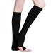 Compression Socks for Men & Women - Opaque Knee-Hi for Circulation - Open Toe Compression Stockings