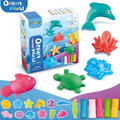 SAYLITA Color Dough Toys Dinosaur Animal Ocean World Fun Dough Set Creations Tools for Kid Preschool Art Toys Dinosaur Molds Kits for Dough Cutting Best Christmas Birthday Gifts for Girls Boys