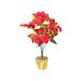 Artificial Red Poinsettia Potted Plant Poinsettia Plant Bonsai Fake Poinsettia Plant Christmas Flowers Decorations In Pot