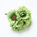 FANJIE Artificial Gerbera Daisy Real Touch Flowers Bouquet 6 Heads for Garden Home Decor green