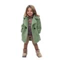 Winter Savings Clearance! Suokom Cute Toddler Kids Girls Fleece Jacket Coat Fall Winter Warm Coat Outerwear Jacket Baby Sweater Girls Outerwear Jackets & Coats Green