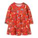 HAWEE Toddler Girls Dresses Winter Longsleeve Dress Cotton Casual Dresses with Pockets
