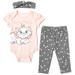 Disney The Aristocats Marie Newborn Baby Girls Bodysuit Pants and Headband 3 Piece Outfit Set Newborn to Infant