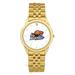 Men's Gold Bucknell Bison Team Logo Rolled Link Bracelet Wristwatch