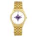 Men's Gold Furman Paladins Team Logo Rolled Link Bracelet Wristwatch