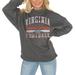 Women's Gameday Couture Charcoal Virginia Cavaliers Good Vibes Premium Fleece Drop Shoulder Pullover Sweatshirt