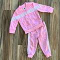 Adidas Matching Sets | Adidas Baby Girl Toddler 18 Months Pink Jumpsuit | Color: Pink/White | Size: 18mb