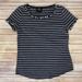 Anthropologie Tops | Anthropologie W5 Striped Embroidered Hem Tee S | Color: Black/White | Size: S