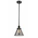 Innovations Lighting 916-1S Large Cone Large Cone 8 Wide Mini Pendant - Matte Black /