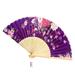 Home Decor Vintage Bamboo Folding Hand Held Flower Fan Chinese Dance Party Pocket Gifts