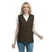 Toptie Adult Volunteer Activity Vest Lightweight Vest Supermarket Uniform Vests Clerk Workwear-Coffee-XL