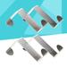 NICEXMAS 4 Pcs Stainless Steel Door Back Style Coat Hooks Multi-function Door Back Hooks Family Clothing Key Hanger (Silver)