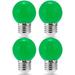 4 Pack G14 LED Green Light Bulb 1W 120V E26 Base Small Night Light Green Bulbs for Bedroom String Lights Window Candle Table Lamp Kitchen Pendant Fixtures Dinning Room G14 LED Light Bulb Globe