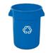 Rubbermaid Brute Blue Recycling Bin 32 Gallon