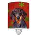 Caroline s Treasures LH9313CNL Dachshund Red and Green Snowflakes Holiday Christmas Ceramic Night Light 6x4x3