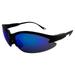 Birdz Eyewear Flamingo Safety Glasses for Nurses Dental Assistant Glasses Shooting Sunglasses for Women Ladies Men Black Frame w/Blue Mirror Lens