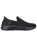 Skechers Men's Slip-ins: GO WALK FLEX - No Hands Slip-On Shoes | Size 8.0 | Black | Textile | Machine Washable