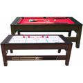 Reverso Billard & Airhockey Tisch 6ft in Braun / Rot Höhenverstellbarer Airhockeytisch &