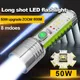 New 800LUX lampe de poche LED la plus puissante 50W USB Recharge flash lumière torche 800M lampe de
