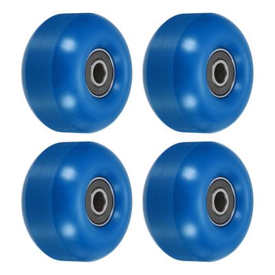 52mm Skateboard Wheels with Bearings Street Wheels Cruiser 95A, Blue Black 4pcs