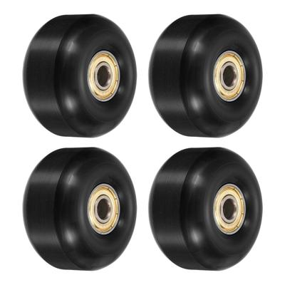 52mm Skateboard Wheels with Bearings Street Wheels Cruiser 95A Black Golden 4pcs