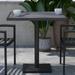 Outdoor Faux Teak Dining Table with Poly Slats - Patio Table - 30"W x 30"D x 30"H - 30"W x 30"D x 30"H