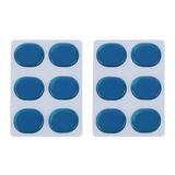 12 PCS/ Drum Kit Muffler Stickers Silica Gel Sticker Drum Dampeners Gel Pads Snare Drum Muffler Mute Blue
