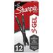 Sharpie S-Gel Gel Pens Fine Point (0.5mm) Black Ink Gel Pen 12 Count