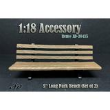 Park Bench (Set of 2 benches) Brown - American Diorama 38435 - 1/18 scale Figurine - Diorama Accessory