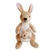 Kangaroo Plush Toy Animal for Doll Coffee/Orange Color Cute Cartoon Interactive Toy Infant Gift for Baby Sleeping Toys