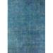 Ahgly Company Machine Washable Indoor Rectangle Industrial Modern Blue Ivy Blue Area Rugs 5 x 8