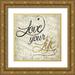 Hartworks 20x20 Gold Ornate Wood Framed with Double Matting Museum Art Print Titled - Love Life II