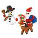 Christmas Santa Claus Building Blocks Snowman Figure Church Tree Deer Mini Bricks Toys for Children Christmas Gift