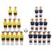 22Pcs Foosball Man Table Guys Man Soccer Player Part Yellow+Royal Blue with Ball