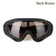 New Dustproof Outdoor Sports Moto Cycling Eyewear Glasses Lens Frame Winter Windproof Ski Goggles DARK BROWN