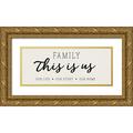 CAD Designs 18x10 Gold Ornate Wood Framed with Double Matting Museum Art Print Titled - Our Life Our Story Our Home