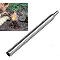 Stainless steel fire tube fire tube foldable stainless steel bonfire tool camping outdoor foldable cooking camp survivalï¼ˆ1pcs-silverï¼‰