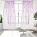 Voile Room Door Curtains 1 Panel Light Sheer Bedroom Curtain Panels Fall Willow Leaf Print Transparent Window Treatments