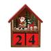 Tarmeek Advent Calendar 2023 Christmas Countdown Calendar Wooden Xmas DIY Date luminous house Santa Claus Tabletop Desk Calendar Christmas Gift for Kids Christmas Decorations for Home Office